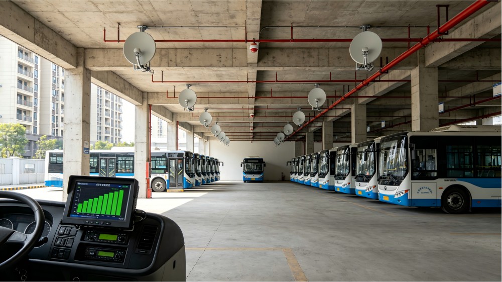 A city bus group station GNSS signal coverage project