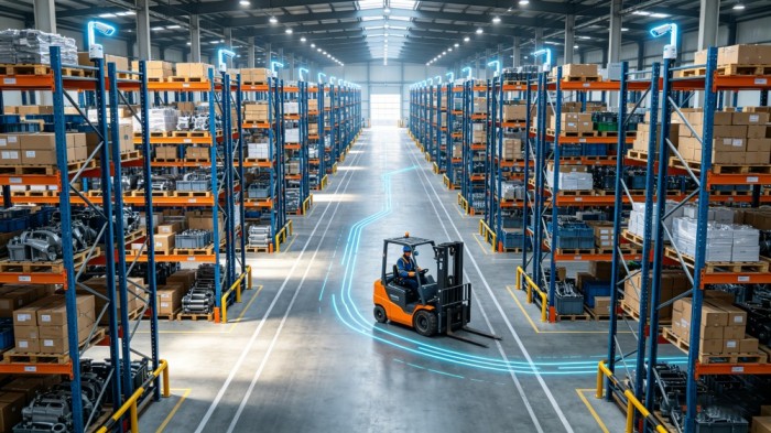 Bluetooth AOA positioning management project for an e-commerce warehouse center