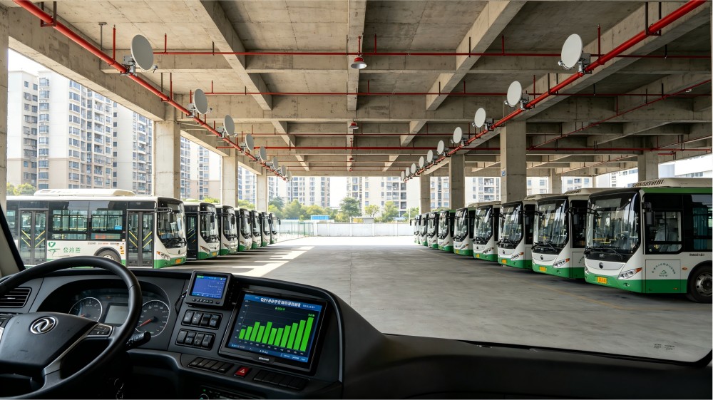 A city bus group station GNSS signal coverage project