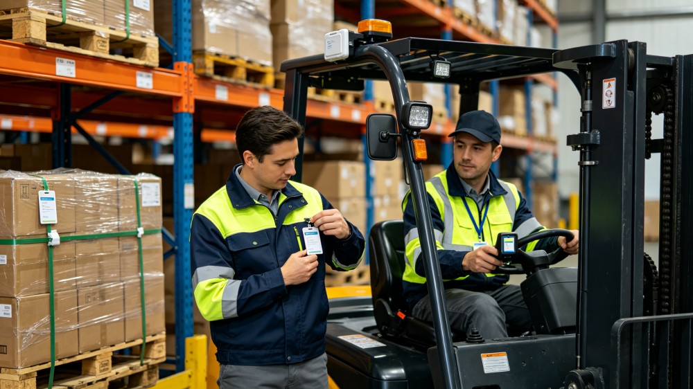 Bluetooth AOA positioning management project for an e-commerce warehouse center
