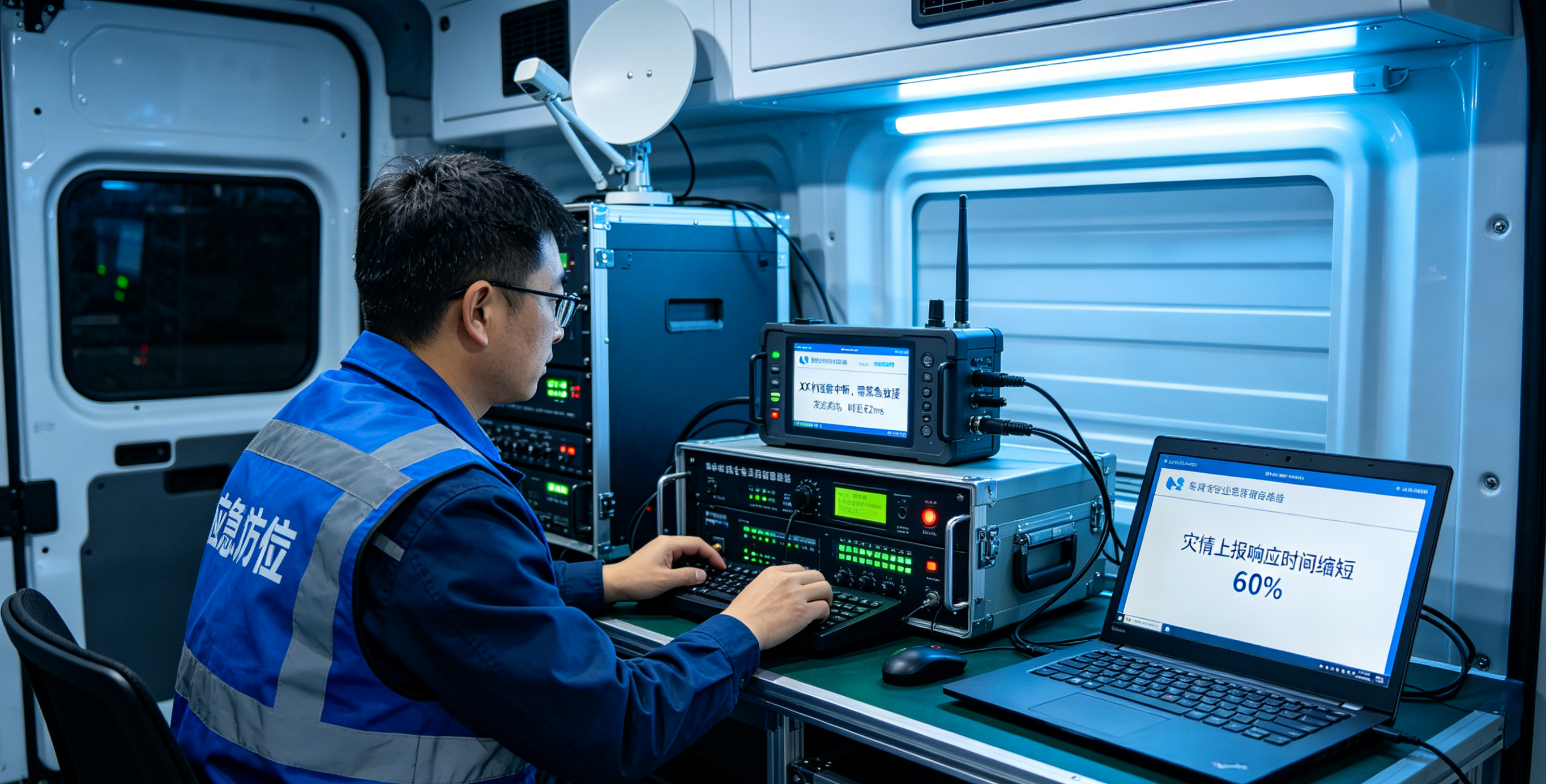 A provincial emergency management department – ​​emergency disaster relief and remote area satellite signal coverage project